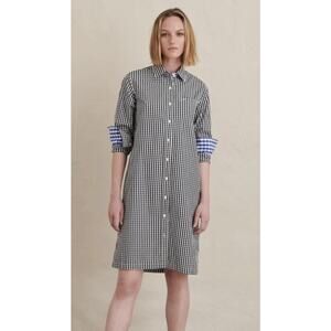 Alex Mill Women’s Size XXL Wyatt Shirt Dress Black White Gingham 100% Cotton